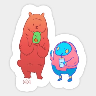 ROBEAR and CEMBER Sticker